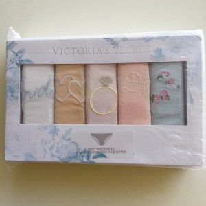 NWT VICTORIA'S SECRET 5-Pack Bride Cotton Panties: Bachelorette Party Gift set!